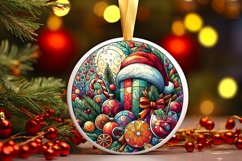 Round Christmas Ornament Sublimation|Clipart Product Image 1