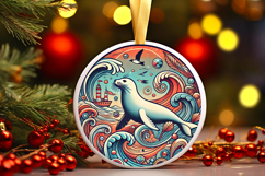 Round Christmass Ornament PNG Product Image 1