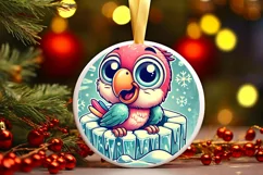 Round Christmas Ornament Sublimation|Clipart Product Image 2