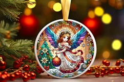 Round Christmas Ornament Sublimation|Clipart Product Image 2