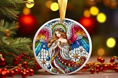 Round Christmas Ornament Sublimation|Clipart Product Image 2