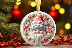 Round Christmas Ornament Sublimation|Clipart Product Image 2