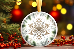 Round Christmass Ornament PNG Product Image 1