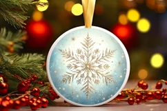 Round Christmas Ornament Sublimation|Clipart Product Image 1