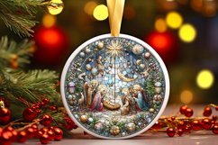 Round Christmas Ornament Sublimation|Clipart Product Image 1