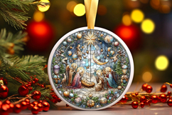Round Christmass Ornament PNG Product Image 1