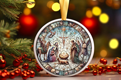 Round Christmass Ornament PNG Product Image 1