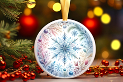 Round Christmass Ornament PNG Product Image 1