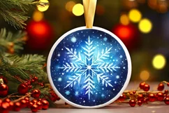 Round Christmas Ornament Sublimation|Clipart Product Image 3