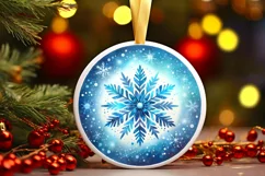 Round Christmas Ornament Sublimation|Clipart Product Image 1