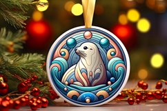 Round Christmas Ornament Sublimation|Clipart Product Image 1
