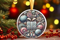 Round Christmas Ornament Sublimation|Clipart Product Image 2