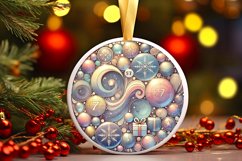 Round Christmas Ornament Sublimation|Clipart Product Image 1