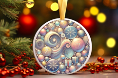 Round Christmass Ornament PNG Product Image 1