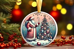 Round Christmas Ornament Sublimation|Clipart Product Image 2