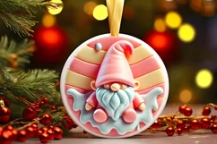 Round Christmas Ornament Sublimation|Clipart Product Image 2