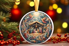 Round Christmas Ornament Sublimation|Clipart Product Image 1