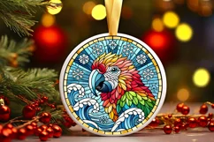 Round Christmas Ornament Sublimation|Clipart Product Image 1