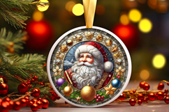 Round Christmass Ornament PNG Product Image 1