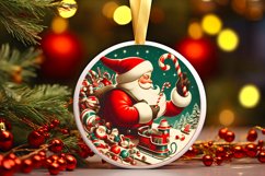 Round Christmas Ornament Sublimation|Clipart Product Image 1