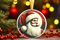 Round Christmas Ornament Sublimation|Clipart Product Image 1
