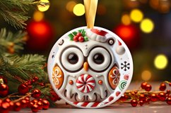 Round Christmas Ornament Sublimation|Clipart Product Image 2