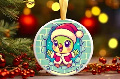 Round Christmas Ornament Sublimation|Clipart Product Image 2