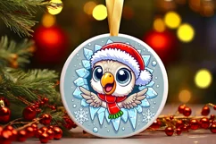 Round Christmas Ornament Sublimation|Clipart Product Image 2