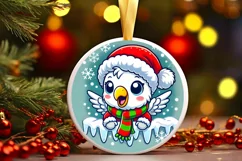 Round Christmas Ornament Sublimation|Clipart Product Image 2