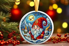 Round Christmas Ornament Sublimation|Clipart Product Image 2