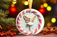 Round Christmass Ornament PNG Product Image 1