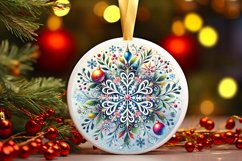 Round Christmas Ornament Sublimation|Clipart Product Image 1