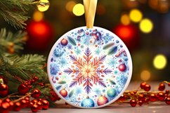 Round Christmas Ornament Sublimation|Clipart Product Image 1