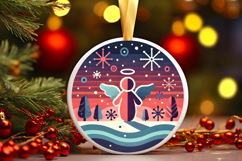 Round Christmass Ornament PNG Product Image 1