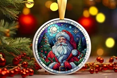 Round Christmas Ornament Sublimation|Clipart Product Image 1