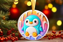 Round Christmas Ornament Sublimation|Clipart Product Image 2