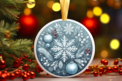 Round Christmass Ornament PNG Product Image 1