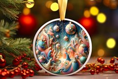 Round Christmas Ornament Sublimation|Clipart Product Image 1