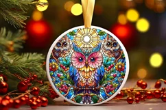 Round Christmas Ornament Sublimation|Clipart Product Image 1