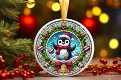 Round Christmas Ornament Sublimation|Clipart Product Image 2
