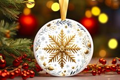 Round Christmas Ornament Sublimation|Clipart Product Image 3