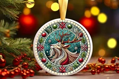 Round Christmas Ornament Sublimation|Clipart Product Image 2