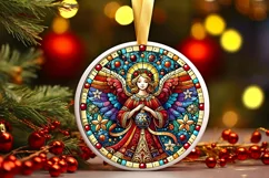 Round Christmas Ornament Sublimation|Clipart Product Image 1