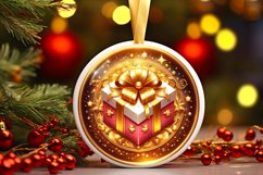 Round Christmas Ornament Sublimation|Clipart Product Image 1