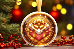 Round Christmass Ornament PNG Product Image 1