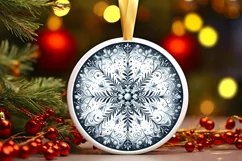 Round Christmas Ornament Sublimation|Clipart Product Image 3