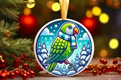 Round Christmas Ornament Sublimation|Clipart Product Image 2