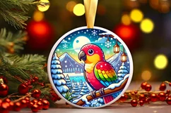 Round Christmas Ornament Sublimation|Clipart Product Image 2