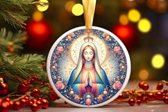 Round Christmas Ornament Sublimation|Clipart Product Image 1