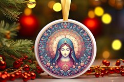 Round Christmas Ornament Sublimation|Clipart Product Image 1